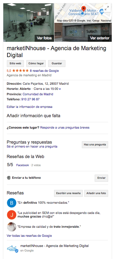 google business auditoría seo