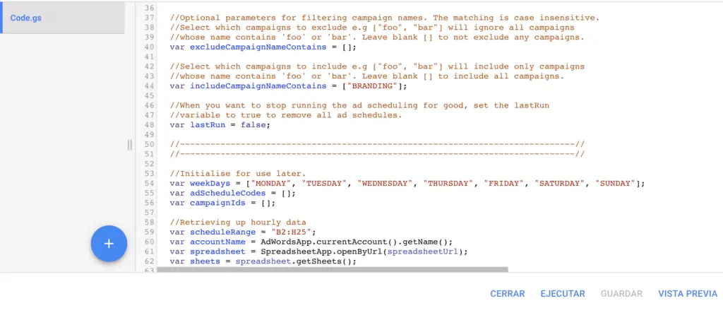 script adwords secuencia comandos script adwords secuencia comandos