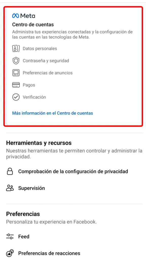 Verificar cuenta de Facebook e Instagram - Cómo hacerlo desde la app de Facebook