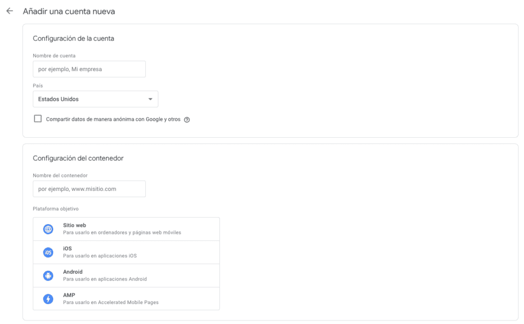 Paso 1 para Configurar GTM en WordPress