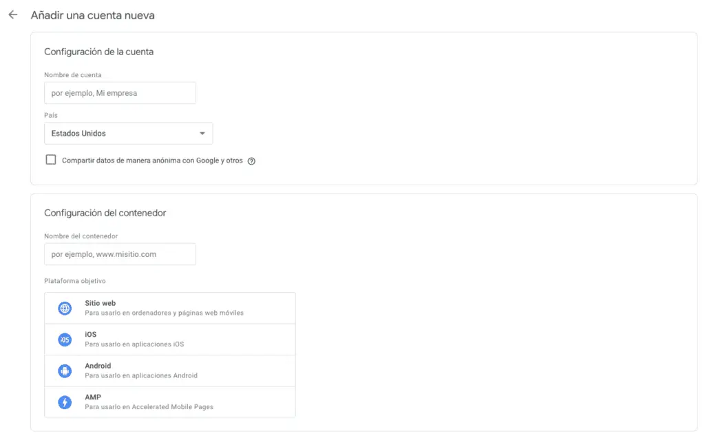 Paso 1 para Configurar GTM en Wordpress