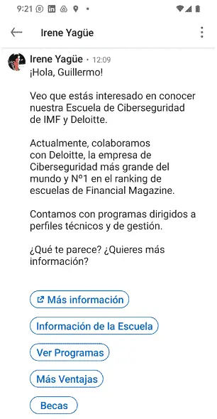 Click to message Ads - Ejemplo real