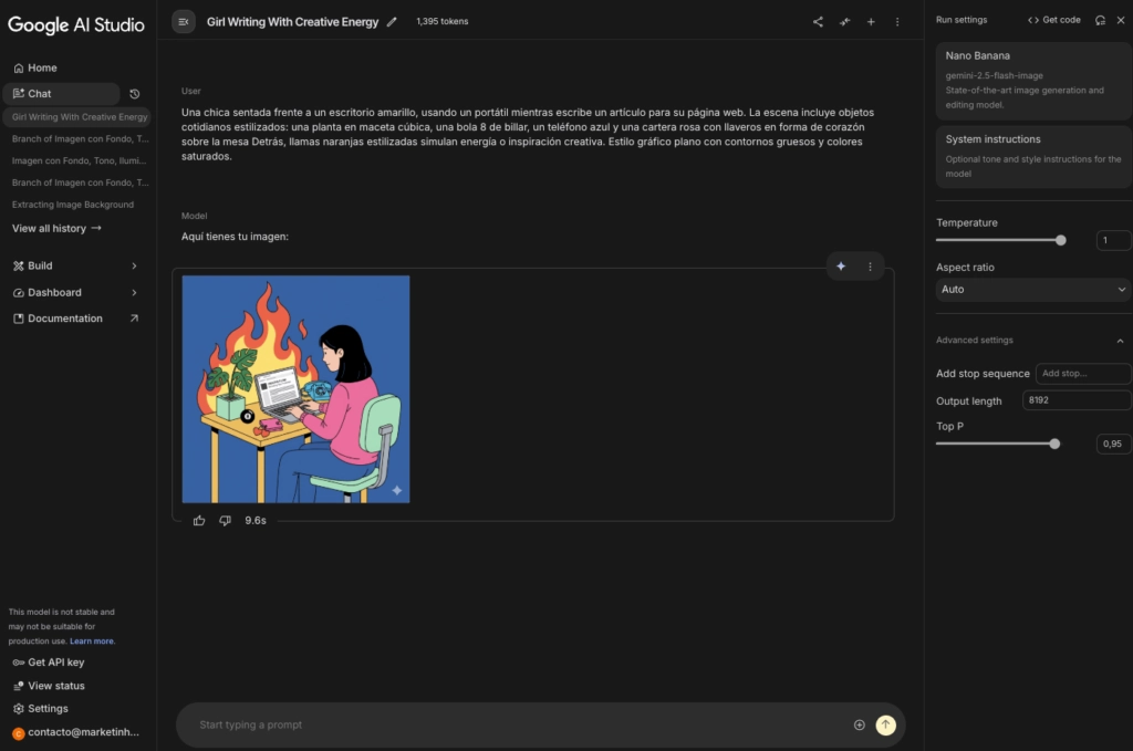 generar imagenes con Nano banana
