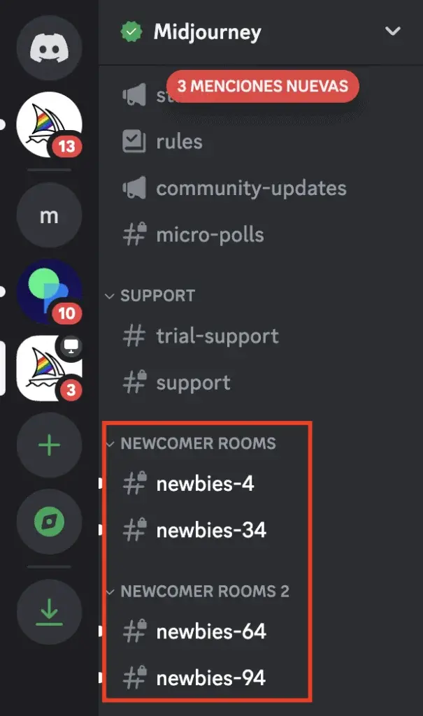 Salas newsbies en Midjourney - Cómo usar midjourney
