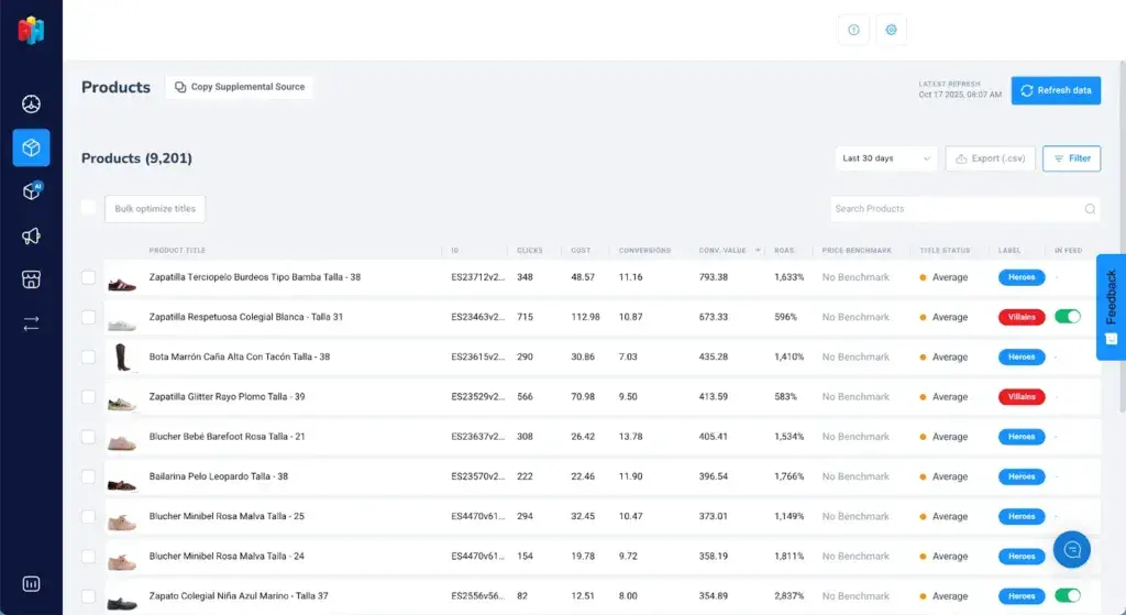 optimización feed 5
