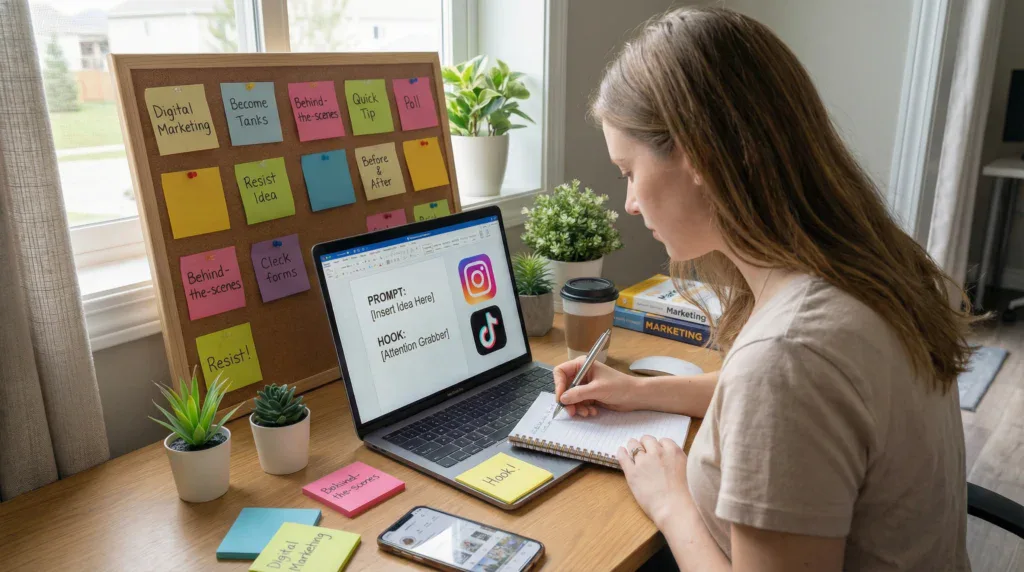 ideas contenidos rrss prompts