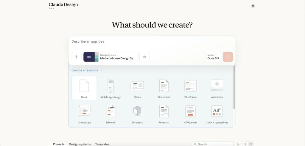 crear un sistema de diseño con Claude Design